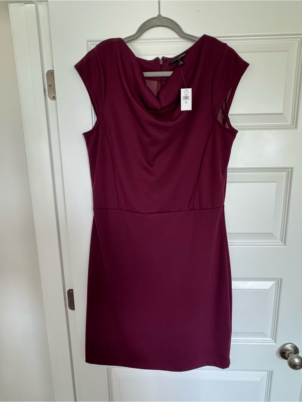Banana Republic Cap Sleeve Dress in Burgundy - 14 Tall - NWT